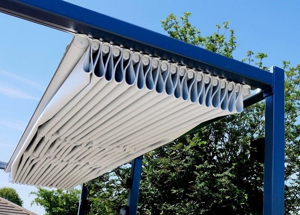 سقف‌های جمع‌شونده پارچه‌ای: راهنمای جامع برای فضاهای باز مدرن